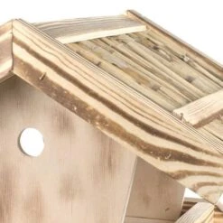 Kölle Vogelfutterhaus Aus Kiefernholz, Mit Strohdach, Ca. 30 X 38 Cm -LECHUZA Verkaufs-Shop 0910100033 Koelle Futterspender Kiefernholz natur Strohdach ca30x38cm 2 117705