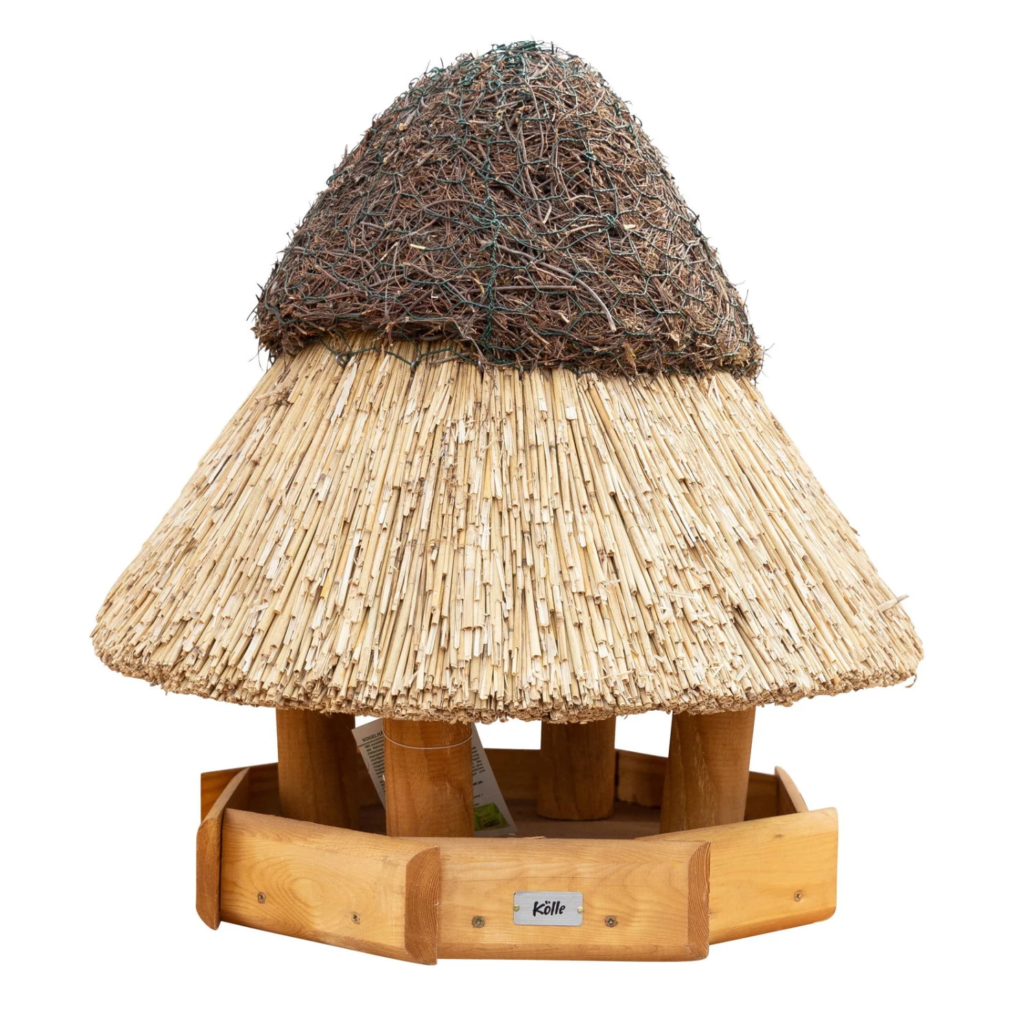 Kölle Vogelhaus „Hamburg“ Mit Reetdach, Achteckig, Kiefer-braun, Ca. 65 X 57 X 57 Cm 1 Kölle Vogelhaus „Hamburg“ Mit Reetdach, Achteckig, Kiefer-braun, Ca. 65 X 57 X 57 Cm