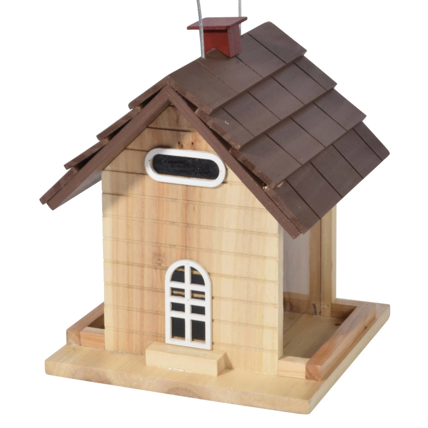 Vogelfutterhaus, FSC®-Holz, Braun, Mit Acrylglas, 18 X 18 X 23 Cm 1 Vogelfutterhaus, FSC®-Holz, Braun, Mit Acrylglas, 18 X 18 X 23 Cm