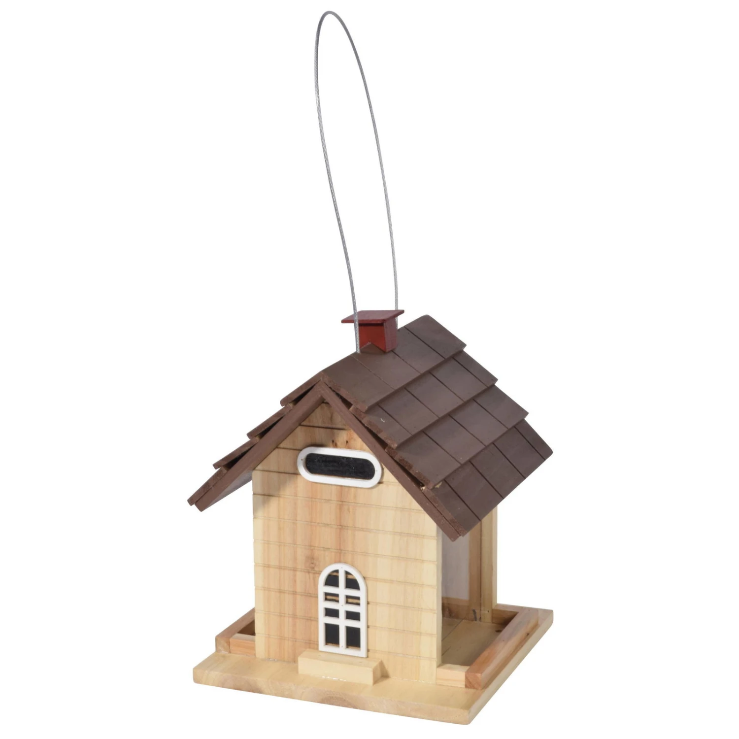 Vogelfutterhaus, FSC®-Holz, Braun, Mit Acrylglas, 18 X 18 X 23 Cm 2 Vogelfutterhaus, FSC®-Holz, Braun, Mit Acrylglas, 18 X 18 X 23 Cm – Bild 2