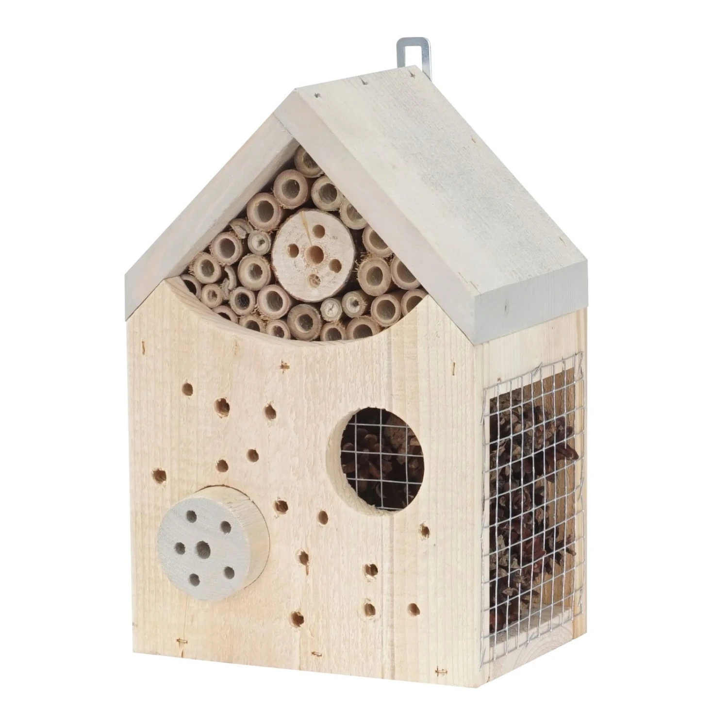 Insektenhotel, Kieferholz, Natur, Geflammt, 18 X 15 X 27 Cm 1 Insektenhotel, Kieferholz, Natur, Geflammt, 18 X 15 X 27 Cm