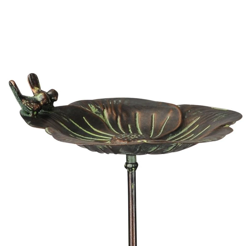 Vogeltränke Am Stab, Bronzeoptik, 25 X 24 X 8 Cm 2 Vogeltränke Am Stab, Bronzeoptik, 25 X 24 X 8 Cm – Bild 2