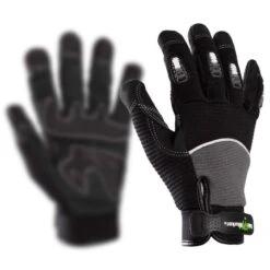 Kölle Arbeitshandschuhe "Esko" Gr. 10, Schwarz, Mit Fingerschutz