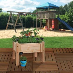 Kinderhochbeet 'Sophia', Naturbelassen, Ca. 70 X 50 X 56 Cm -LECHUZA Verkaufs-Shop 0920500145 Koelles Beste Kinderhochbeet Sophia 1 114690