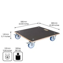 Multi Roller Maxi GRIP, 300 Kg Tragkraft, Holz, Ca. 58 X 58 X 15 Cm -LECHUZA Verkaufs-Shop 0920600405 multi roller maxi grip eckig 4 116647