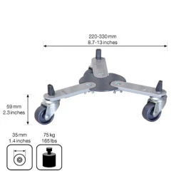 Multi Roller Sun City, Tragkraft 75 Kg, Stahl, Ca. 6 X 26,5-37,5 Cm -LECHUZA Verkaufs-Shop 0920600493 multi roller suncity small 4 116676