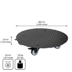 Pflanzenroller 'Alaska', Tragkraft 150 Kg, Anthrazit, Alu, 7 X 38 X 38 Cm -LECHUZA Verkaufs-Shop 0920600519 pflanzenroller alaska 4 116736
