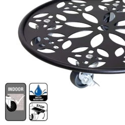 Pflanzenroller GH0936/0937, Tragkraft 100 Kg, Schwarz, Ø 30 Cm -LECHUZA Verkaufs-Shop 0920600520 pflanzenroller 5 116741