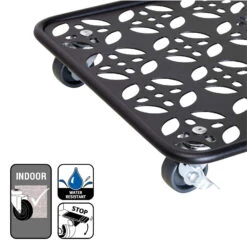 Pflanzenroller GH0936/0937, Tragkraft 80 Kg, Schwarz, Ø 30 Cm -LECHUZA Verkaufs-Shop 0920600521 pflanzenroller 5 116747