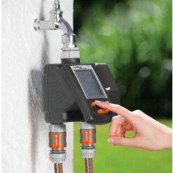 Bewässerungscomputer, Gardena, 2 Gartenbereiche, 3 Vorgänge Täglich -LECHUZA Verkaufs-Shop 0930101137 Bewaesserungscomputer MultiControl duo 3 61567