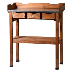 Pflanztisch, Natur, Kiefernholz, 78 X 38 X H91 Cm -LECHUZA Verkaufs-Shop 0940700263 Pflanztisch mit Schubladen 1 118913