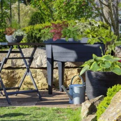 Hochbeet Mit Deckel, Anthrazit, Ca. 100 X 50 X 107 Cm 5 Hochbeet Mit Deckel, Anthrazit, Ca. 100 X 50 X 107 Cm -LECHUZA Verkaufs-Shop 0980250129 Hochbeet mit Beinen und Deckel anthrazit 111345