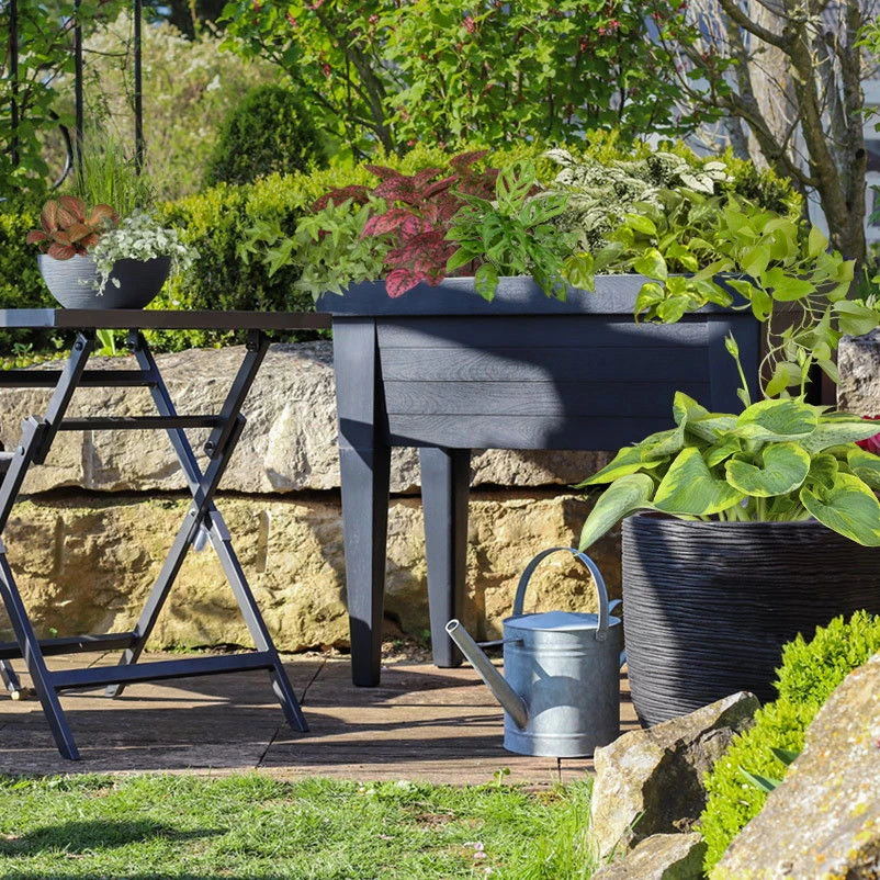 Hochbeet Mit Deckel, Anthrazit, Ca. 100 X 50 X 107 Cm 3 Hochbeet Mit Deckel, Anthrazit, Ca. 100 X 50 X 107 Cm – Bild 3