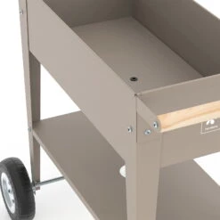 Hochbeet-Trolley Mit Rädern, Taupe, Metall, 75 X 35 X 80 Cm, 47 L 17 Hochbeet-Trolley Mit Rädern, Taupe, Metall, 75 X 35 X 80 Cm, 47 L -LECHUZA Verkaufs-Shop 0980250143 Urban Garden Trolly auf Raedern taupe 5 84527