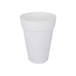 Elho Pflanzgefäß Loft Urban Round High, Weiß