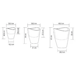 Pflanzgefäß "Wave Globe High" Schwarz -LECHUZA Verkaufs-Shop 3210102842 3210102843 3210102844 Illu Wave Globe High Vermasst 55951