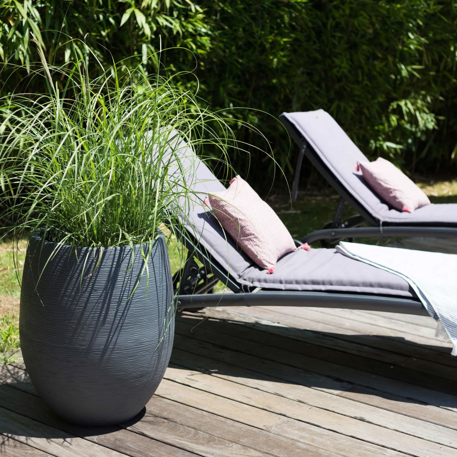 Pflanzgefäß Graphit Egg, Anthrazit, Wasserdicht, Robust 3 Pflanzgefäß Graphit Egg, Anthrazit, Wasserdicht, Robust – Bild 3