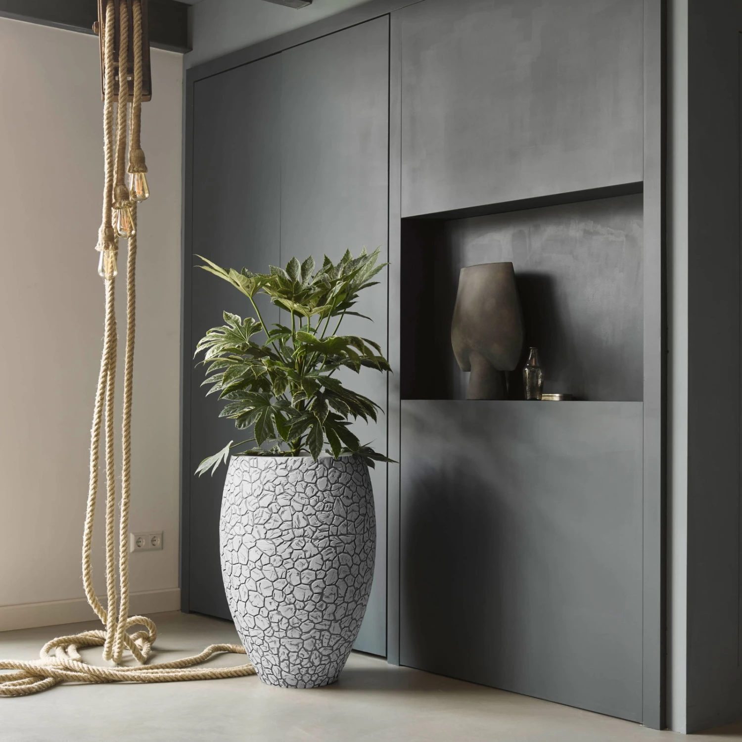 Pflanzvase 'Clay', Elfenbein 2 Pflanzvase 'Clay', Elfenbein – Bild 2