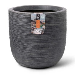 Pflanzgefäß 'Rib', Grau