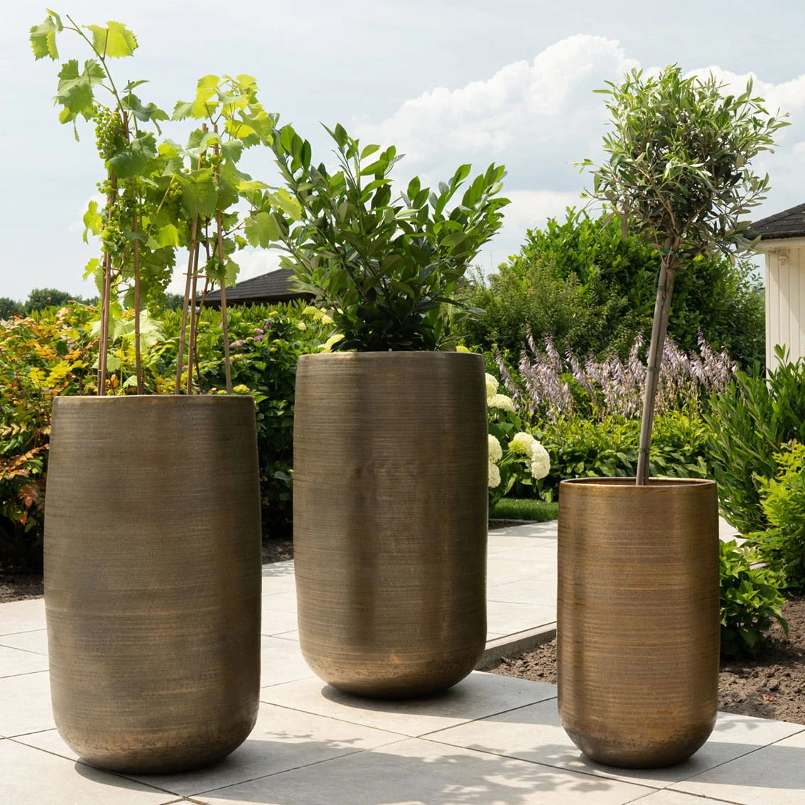 Pflanzgefäß 'Rowen', Gold, Ø 38 X H 62 Cm 1 Pflanzgefäß 'Rowen', Gold, Ø 38 X H 62 Cm