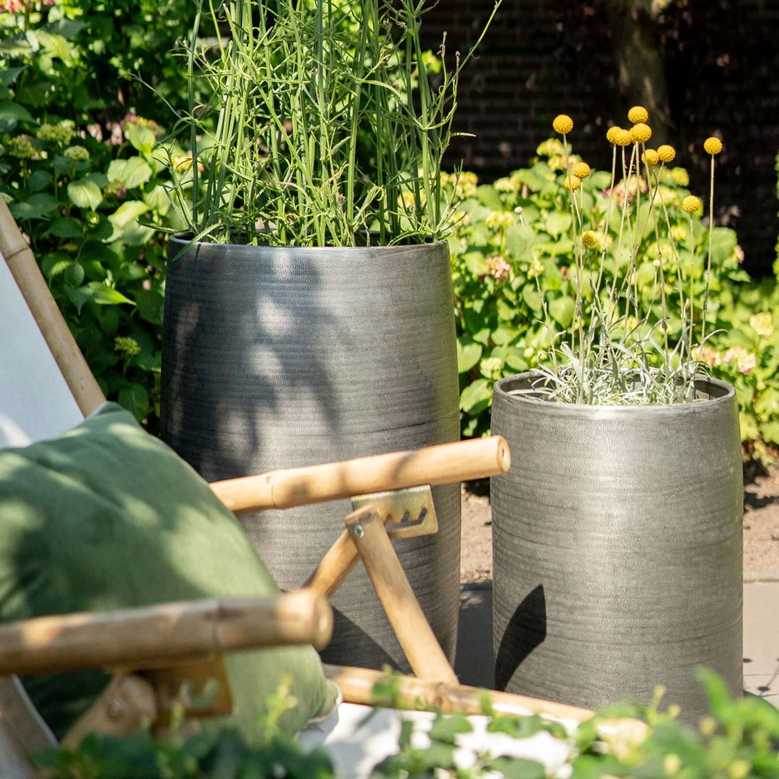 Pflanzgefäß 'Rowen', Silber, Ø 41 X H 72 Cm 5 Pflanzgefäß 'Rowen', Silber, Ø 41 X H 72 Cm – Bild 5