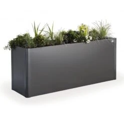 Biohort Pflanzbeet "Belvedere", Verzinktes Stahlblech, Zeitloses Design, Einlegeboden -LECHUZA Verkaufs-Shop 3230600061 Pflanzbeet Belvedere M dunkelgraumetallic3 65053