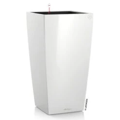 LECHUZA Cubico Premium, All-in-One-Set, Weiß Hochglanz, 22x22, H:41 Cm -LECHUZA Verkaufs-Shop 3325100081 Cubico Premium 40 weiss All in One Set 40x40x75cm RGB 2 7558