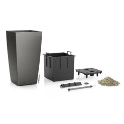 LECHUZA Cubico Premium 30, Anthrazit-metallic, All-in-One-Set, 30x30, H:56 Cm -LECHUZA Verkaufs-Shop 3325100090 Cubico Premium22 anthrazit All in One Set 22x22x41cm RGB 3 7753