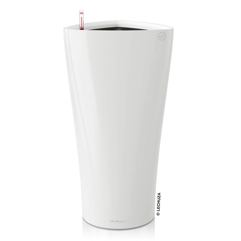 LECHUZA Delta Premium 40, Weiß Hochglanz, All-in-One-Set, Ø 40 Cm, H:75 Cm 3 LECHUZA Delta Premium 40, Weiß Hochglanz, All-in-One-Set, Ø 40 Cm, H:75 Cm – Bild 3